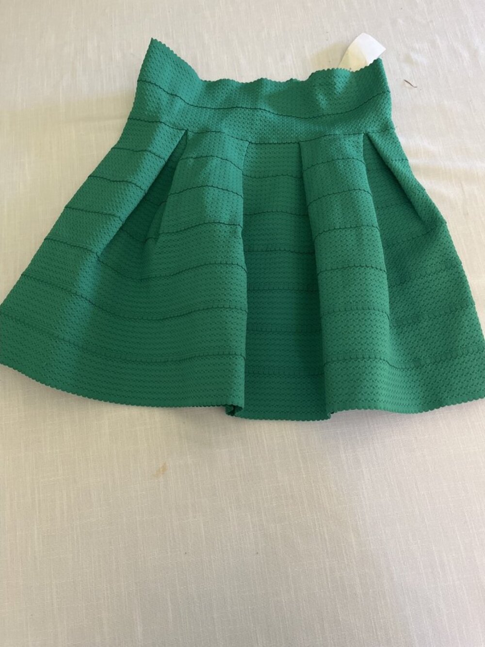 H&M Emerald Knit Skater Skirt Size M New With Tags